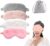 4 Stück Schlaf-Augenmaske, Verdunkelungs-Schlafmaske mit exquisiter Aufbewahrungstasche und lärmdichten Ohrstöpseln, Plüsch-Augenbinde, Reise-Schlafmasken