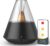 Diffusor für ätherische Öle, Diffusor mit Kerzenlicht, moderne Aroma-Duftlampe im Vulkan-Design, 150 ml Ultraschall-Luftbefeuchter mit Fernbedienung, 12-24H automatische Abschaltung, schwarz
