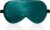 Schlafmaske aus 100 % Bio-Seide zum Schlafen mit Reisetasche, beidseitig aus 19-Momme-Seide, verstellbare Augenmaske, Schlafmaske für Damen und Herren, Schwarzgrün