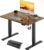 JUMMICO Höhenverstellbarer elektrischer Schreibtisch 100 x 60 cm mit USB-Ladeanschluss, höhenverstellbar, ergonomischer Stehsitztisch, braun