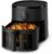 SIMPLUS Heißluftfritteuse 5L mit Sichtfenster, 1300W Airfryer, leise 43,2 dB, platzsparend, Heißluftfritteuse mit Dampffunktion, Antihaft-Korb, Drehknopf, 60-200°C