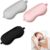 Alfven Schlafmaske, 3 Stück Seidenschlafmasken, hautfreundliche Schlafmaske, lichtblockierende Schlafmaske mit verstellbarem Riemen für Druckentlastung und tiefen Schlaf (Schwarz, Rosa, Grau)
