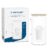 Wessper Glas-Wasserfilterkanne mit Wasserfilterkartuschen für Trinkwasser 2 L, Glaskanne mit intelligentem Filterzähler, Set inklusive 1 x Filter mit Aktivkohle Beige