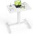 WALKINGDESK Stehpult, höhenverstellbarer Schreibtisch mit 4 Rollen, mobiler Stehtisch, 60 x 40 cm, kleiner Laptoptisch, höhenverstellbar, pneumatischer Beistelltisch für Sofa, Bett, Wohnzimmer, weiß