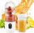 Mineup Tragbarer Mixer, 500 ml Mixer Smoothie Maker to Go mit Digitalanzeige, tragbarer elektrischer Entsafter, USB wiederaufladbarer Mini-Standmixer, 16 Blatt, 1500 mAh Akku, für Juice Jam Shake