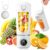 700 ml tragbarer Mixer, wiederaufladbarer kleiner Entsafter, Smoothie-Maker mit 12 Edelstahlklingen, Mini-Standmixer für Smoothies und Shakes, tragbarer Entsafter für Reisen/Büro/Sport (weiß)