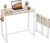 WOHOMO Kleiner Klappschreibtisch, 80 cm, Klappschreibtisch, kleiner Klapptisch, kleiner Computertisch für kleine Räume, Home-Office-Schreibtisch, schmal, Beige