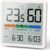 Noklead Digitales Thermo-Hygrometer, tragbares Innenthermometer-Hygrometer mit hoher Genauigkeit, Temperatur- und Luftfeuchtigkeitsmessgerät für Raumklimakontrolle, Raumluftüberwachung, Klimamonitor, Weiß