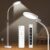 3-in-1 Tageslichtlampe 10000 Lux Runde Stehleuchte Tageslichtlampe Stehleuchte, SAD Lampe mit Fernbedienung & Touch-Steuerung & verstellbarem Schwanenhals für Lesen/Büro/Zuhause (Weiß)