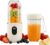 Tragbarer Mixer Smoothie Maker to Go, 500 ml tragbarer elektrischer Entsafter mit Digitalanzeige, 16 Blatt SUS-Schneidkopf & USB, Mini-Standmixer für Fitnessstudio, Büro, Camping (weiß)