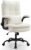 Ergonomischer Bürostuhl (Testsieger), Schreibtischstuhl, Teddystoff & hohe Rückenlehne, höhenverstellbar & Wippfunktion, Chefsessel, 150 kg, Drehstuhl mit Rollen, PC-Stuhl, Beige