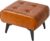 YMYNY HBD037J Kleiner Fußhocker, Leder-Fußhocker, moderner, gepolsterter Sofahocker für Sessel, Wohnzimmer, quadratischer Tech-Stoff, Ottomane, Vintage, 40 x 30 x 26 cm, Orange