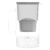 Wessper Wasserfilterkanne aus Glas, 3 l, kompatibel mit Brita Maxtra, inklusive 1 Wasserfilterkartusche, reduziert Kalk und Chlor, grau