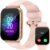 RUIMEN Smartwatch mit Telefonfunktion, Smartwatch für Damen, 1,85 Zoll HD-Bildschirm, Fitnessuhr mit SpO2-Überwachung, Herzfrequenzmesser, Schlafmonitor, Schrittzähleruhr, 110+ Trainingsmodi für Android iOS (2 Bänder)