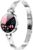 LONGLU Smartwatch für Damen, Bluetooth Smartwatch kompatibel für iOS, Android, iPhone, Samsung, Fitness-Tracker mit Herzfrequenz, Blutdruck, wasserdicht, Schrittzähler, Schlafaktivität (Silber)