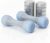 Relaxdays verstellbare Kurzhanteln, 2er-Set, verstellbare Gewichte 1 kg, 1,5 kg, 2 kg, gummiert, Fitnesshanteln, blau/grau
