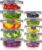 Igluu ​​Meal Prep runde Frischhaltedosen aus Glas mit BPA-freien Deckeln (10 Stück) – mikrowellen-, ofen-, gefrierschrank-, spülmaschinenfest, auslaufsicher – 400 und 950 ml – robustes Borosilikatglas
