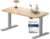 MAIDeSITe S2 Pro höhenverstellbarer Schreibtisch (140 x 70 cm), höhenverstellbarer elektrischer Stehtisch, energieeffizient, flüsterleiser Doppelmotor, Tragkraft 160 kg mit Kollisionsschutzfunktion