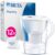 BRITA Marella Wasserfilterkanne weiß (2,4 l) inkl. 12 x Maxtra Pro Pure Performance Kartusche (Jahresvorrat) – Kühlschrankgeeignet, Filterkanne mit Brita Memo, Klappdeckel, filtert Verunreinigungen