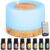 500 ml Aromatherapie-Diffusor, Premium-Aroma-Diffusor-Set für ätherische Öle, Diffusor-Luftbefeuchter mit 7 Farben für Schlafzimmer, Büro, Spa
