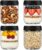 4 Stück Overnight Oats Gläser, Einmachgläser mit Schraubdeckel, luftdichte Meal Prep Gläser, Overnight Oats Gläser, luftdicht, für Overnight Oats, Müsli, Joghurt, Chia Pudding (480 ml)