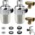 2-teiliges Wasserfilter-Duschset, Edelstahl-Wassersystem-Vorfilter, Warmwasserbereiterfilter mit 3-Wege-Wasserrohranschluss für Waschmaschine, Wasserhahn, Toiletten
