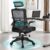 ALFORDSON Ergonomischer Büro-Schreibtischstuhl, Computerstuhl mit dynamischer Lordosenstütze, neigbarer Drehstuhl mit hochklappbarer Armlehne, Schwarz