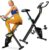 TREX SPORT Flix TX-320XB klappbarer Heimtrainer mit manuellem Reibungswiderstand, LCD-Display und Pulssensoren, 5-fach höhenverstellbarer Sitz, maximale Belastung 100 kg, schwarz