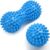 URAQT Faszienball, 2er Set kleine Igelbälle hart, Faszienmassageball mit Noppen, Massagebälle zur Behandlung von Muskelverspannungen, Igelbälle, Massageball für Füße, Rücken, Nacken, Hände (Blau)