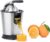 H.Koenig Elektrische Zitruspresse AGR80 BPA-frei, Orangen-, Zitronen-, Grapefruitsaft, schnell, automatisch, leise, leistungsstark, 160 W, Tropfstopp, spülmaschinenfest, Silber, 160 W