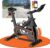 DH FitLife Heimtrainer Ergometer mit Pulssensor, App und LED-Anzeige | Leiser Magnetwiderstand｜Notbremse｜Mehrgriff-Lenker｜150–195 cm｜Stahlrahmen｜Transportrollen｜Spinning Bike Indoor & Hometrainer