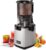 Fretta Entsafter Slow Juicer Entsafter Gemüse und Obst Testsieger, 250W Edelstahl Entsafter Maschine, elektrische Fruchtpresse, Kaltpressung, 130mm große Öffnung, leicht zu reinigen (Edelstahl)