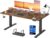 VASAGLE höhenverstellbarer Schreibtisch, 160 x 80 cm, USB-C-Anschluss, Steckdosenleiste, Stehtisch, Erinnerung an langes Sitzen, 3 Speichertasten, für Büro, Vintage-Braun LSD146KD02