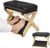 2-in-1 Fußstütze Schreibtisch, Ergonomischer Fußablage aus Holz, Rutschfeste Fußablage Fußhocker mit abnehmbarem Weichenpolster, Premium Fußbank Fußstütze für Zuhause Büro