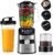 LEHMANN Standmixer 3-in-1 mit Glasbehälter 1,7 L, To-Go-Trinkflasche & Mahlwerk, 10 Geschwindigkeiten, Pulse, 3 Programme für Smoothie, Milchshake, Ice Crush, spülmaschinenfeste Teile, 1400 W