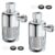 2 Stück Wasserfilter Dusche 1/2 Zoll Wassersystem Vorfilter Warmwasserbereiter Filter Dusche Kalkfilter mit 40μm Edelstahl-Filterelement Wasserfilter für Waschmaschine Wasserhahn Toiletten