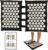 Akupressurmatte für Füße und Rücken, 2 x 34 cm, Akupunkturmatte, Schwarz, Akupressurmatte, Nagelmatte mit 110 Spitzen & Akupunkturpunkttabelle, Akupressur-Fußmatte für Zuhause, Büro