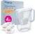 BRITA Style Essential Wasserfilterkanne weiß (2,4 l) inklusive 4 x BRITA Maxtra Pro Extra Kalkschutz – kühlschrankgeeignete Filterkanne mit Smart Light LED & Klappdeckel, filtert Verunreinigungen und mehr