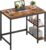 VASAGLE LWD046B01 Schreibtisch, Computertisch, PC-Schreibtisch, Bürotisch mit 2 Ablagen auf der rechten oder linken Seite, für Büro, Wohnzimmer, Stahlgestell, Industriedesign, Vintage-Braun/Schwarz