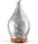 Porseme Aromadiffusor 150 ml, Luftbefeuchter aus mundgeblasenem Glas, Ultraschall-Aromatherapie-Öldiffusor mit 7 farbigen LED-Lichtern, Diffusor für ätherische Öle mit Timer, BPA-frei für Zuhause (versilbert)