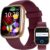 KALINCO Alexa Smartwatch Damen Herren, Telefonfunktion, IP68 wasserdichte Fitnessuhr mit Herzfrequenz-Stress-SpO2-Gesundheitserinnerungen, Schrittzähler-Schlafanalyse 100+ Sportmodi, für Android & iOS