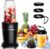 Sangcon 1000w Smoothie Blender (22000 U/Min) Mit 3 Bechern+2 Ausgussdeckeln+1 Aufbewahrungsdeckel+1 To-Go-Deckel,Tragbarer Mixer für Shakes und Smoothies,Persönlicher Smoothie Maker,Elektrischer Mixer