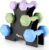KM-Fit Hantel-Set 12 kg mit Ständer, Neopren-Hanteln 1-3 kg, Gusseisen, ergonomischer Griff, rollsicher, Fitness- und Krafttraining für das Heim-Fitnessstudio