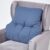Homescapes Rückenkissen für Sofa, Bett & Schreibtischstuhl 68 x 58 cm, Rückenstützkissen, dunkelblau, ergonomisches Lendenkissen, Rückenkissen mit Baumwollbezug
