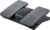 Q-Connect Premium-Fußstütze aus Kunststoff, rutschfeste Beschichtung, höhenverstellbare ergonomische Fußstütze mit Massagestruktur und Rolle, Fußstützen, schwarz