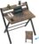 GreenForest Klapptisch 70 cm mit Monitorständer, klappbarer Schreibtisch, Computertisch, kleiner platzsparender Schreibtisch, kein Zusammenbau erforderlich, braun