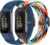 Elastisches geflochtenes Armband, nur kompatibel mit Fitbit Charge 6/Fitbit Charge 5, verstellbare Solo-Schlaufe, dehnbares Ersatzarmband aus Nylongewebe für Fitbit Charge 6/Charge 5 Damen Herren