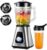 GDOR 1200 W Standmixer aus Glas, 2-1 Mixer, Smoothie-Maker mit 1,5 l Glaskrug und 650 ml Reisebecher, 3 Geschwindigkeiten, Hochleistungsmixer, professioneller Mixer für Smoothies, Shakes, gefrorene Getränke, Saucen