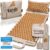 Glanzstück Berlin Health Collection: XL Akupressurmatten-Set Original aus Leinen, hilft bei Verspannungen, Rückenschmerzen, Massagematte mit Kissen (Wärmefunktion) und Tasche, nachhaltig