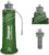 Faltbare Wasserflasche mit Filter 1 l – Wasserfilter, Outdoor-Survival-Filterflaschen für Trinkwasser, Outdoor-Wasserflasche mit Filter mit 5000 l Filterkapazität für Outdoor-Aktivitäten (grün)